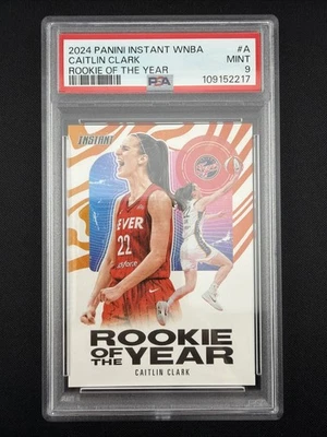 CAITLIN CLARK PSA 9 NOVATO DO ANO #A PANINI INSTANT WNBA - Imagem 1 de 2