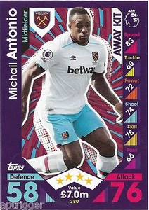 2016 / 2017 EPL Match Attax Away Kit (380) Michail ANTONIO West Ham United - Picture 1 of 1