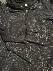 Ideology Women's plus Size Black & Sliver  Pockets Zip Jacket Plus Size 1X - Picture 1 of 3