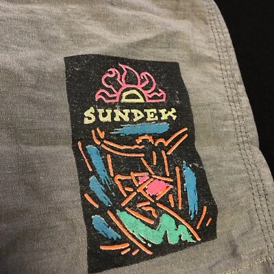 RAD VTG 90s SUNDEK Board Shorts MADE IN USA Surf Wear Classics True Size 31 - Image 1 of 4