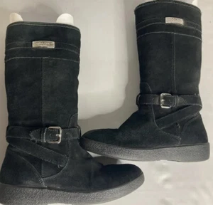 Coach Womens black suede boots 7/8 - Picture 1 of 6