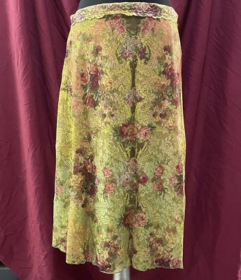 Falda Michal Negrin flores hecha en Israel muy rara artículo de coleccionista limitado Foto 1 de 4