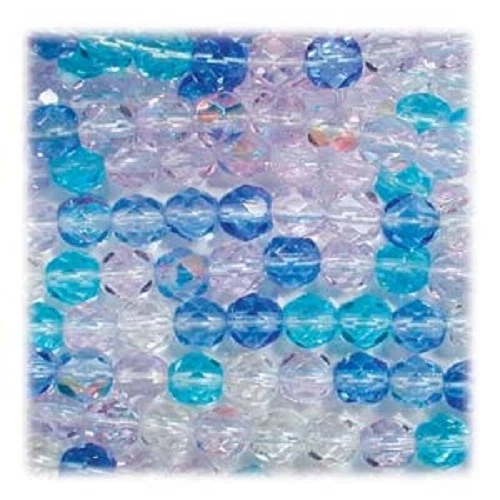 Czech Glass Fire Polished Faceted Round Beads Mixes Preciosa (BeadSmith recipe) - Image 1 of 1