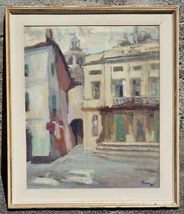Franco Marro (Cuneo 1924-Limone P.te 1998) "Teatro Milanollo a Savigliano" 1964 - Imagen 1 de 12