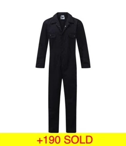 Mens / Ladies Stud Front Boilersuit Coverall Overalls Workwear College Mechanics - Picture 1 of 4