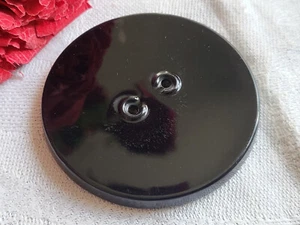 Enorme bouton ancien en celluloïd noir XXL 5 cm ou 50 mm ref 154 - Picture 1 of 4