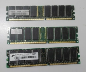 PC2100U (1 x 256MB) DDR CL2.5 266MHz MIXED BRAND lot of 3 - Picture 1 of 2