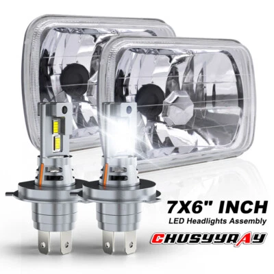 Faros LED ALTO-BAJO PUNTO H4 para Chrysler Cordoba 1980-1983 2 piezas 7x6" Foto 1 de 4