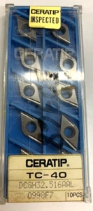 (10 STÜCK) CERATIP DCGH32.516AAL GRADE: TC-40 CERMET INSERTS - Bild 1 von 1