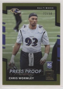 2017 Panini Donruss Rookies Press Proof Gold /50 Chris Wormley #393 Rookie RC