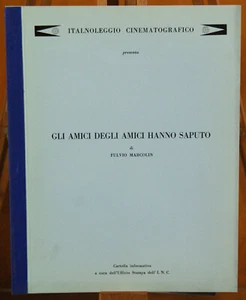 cartella stampa +2 foto film GLI AMICI DEGLI AMICI HANNO SAPUTO F.Marcolin 1973 - Picture 1 of 2