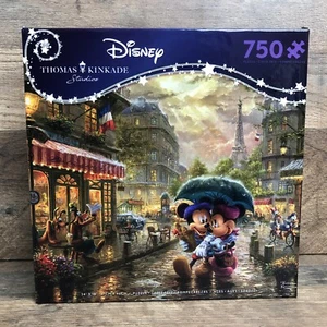 Thomas Kinkade  Disney Ceaco Jigsaw Puzzle Mickey and Minnie in Paris  - Picture 1 of 3