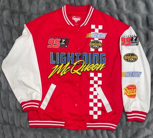 ALEXANDER MCQUEEN ✨Disney Cars Saetta McQueen Varsity Giacca Racing Film Uomo Taglia:Extra Small