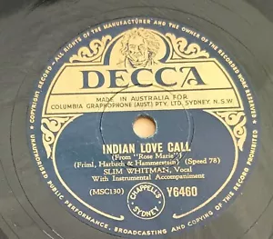Slim Whitman – Indian Love Call / China Doll - 1952 78RPM 10" record VG+ - Picture 1 of 2