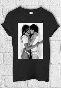 Lesbian Kiss Sexy Girls Funny T shirt Men Women Hoodie Sweatshirt Unisex  1231 - Picture 1 of 10