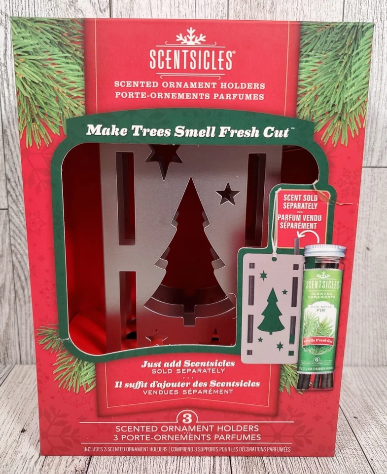 Scentsicles Scented Ornament Holders 3-Pack Ornaments Christmas Tree Holiday