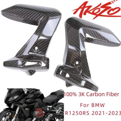 Cubierta de culata de fibra de carbono real 2021-2023 para BMW R1250RS cubierta de bujía Foto 1 de 4