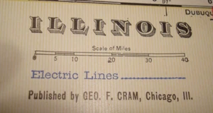 Mapa de doble página de Illinois 1911 brillantemente resaltado 15" X 22" casi como nuevo - Imagen 1 de 2