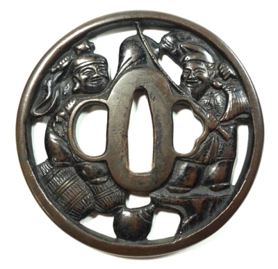 Alta Calidad Tsuba Espada Japonesa Guardia de Cobre Período EDO De JAPÓN Raro JP Foto 1 de 4