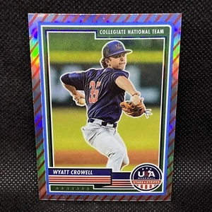 Red Prizm! 🚨2023 Panini USA Stars & Stripes WYATT CROWELL National Rookie #65 - Picture 1 of 1