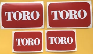 TORO LAWN MOWER Vinyl Sticker Pack.2 @130mm X 80mm 2@90mm X 60mm - Picture 1 of 1