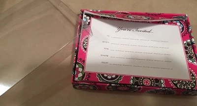 Новый в коробке кексы розовый приглашение 12 с наклейками конверты действительно милый! - Изображение 1 из 2