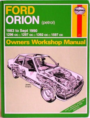 Haynes - Ford Orion 1983 - Septiembre 1990 (Gasolina) Propietario Manual de - Imagen 1 de 4