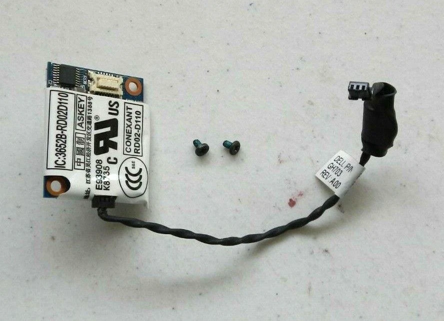 RD02-D110 0K8735 MODEM + GH703 CABLE + SCREWS DELL XPS-210 M1710 M1210 Insp 1525 - Image 1 of 2