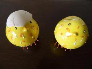 Ranger Gift Easter Chick Pair Ceramic Bobble Two Bobbling Birds 3.5" Retired - Picture 1 of 5