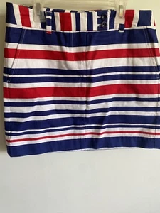 Vineyard Vines Women’s Short Skirt Size 2 Multicolor Red White And Blue Striped - Picture 1 of 4