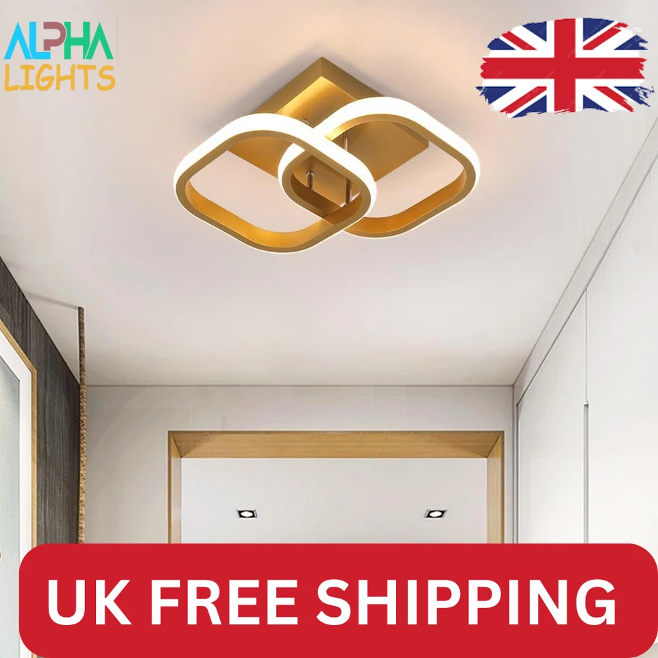 Cool White Ceiling Light 22W Gold - Modern Energy-Efficient Indoor - Image 1 of 1