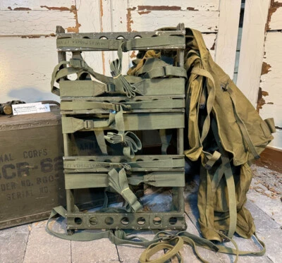 Orig. britische Armee WKII Pack Frame Tragegestell Alu Sammlerstück 1945 #0447 - Bild 1 von 4