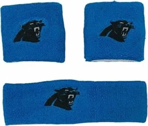 Carolina Panthers Wristbands & Headband Set – Officially Licensed Fan Gear - Picture 1 of 1