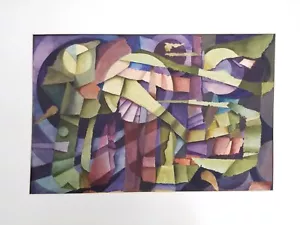 Original einzigartiges Synthia Norton Eckstrom Aquarell. Signiert. 22" x 15" Lesen! - Bild 1 von 8
