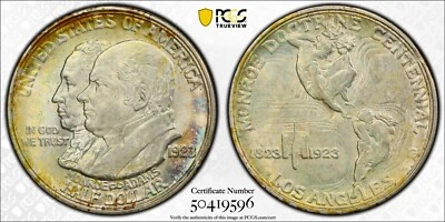 1923-S Monroe 50c Commemorative PCGS MS65+ -Vintage & Original Charm - Image 1 of 4