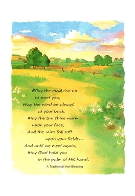 Goodbye Good Bye Wishing You Good Luck Irish Blessing Hallmark Greeting Card - Image 1 of 3