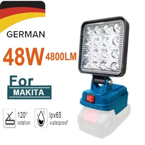 48W Für Makita Li-ion Akku LED Arbeitsleuchte 18V Strahler Licht Taschenlampe - Bild 1 von 6