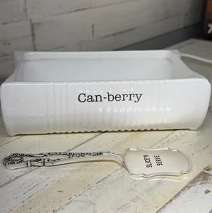 MudPie Can-berry Dish & Serving Spatula Set - Limited Edition Holidays - Picture 1 of 7