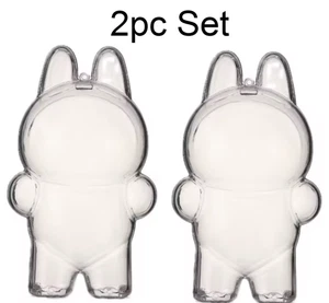 Custodia protettiva trasparente Monster Plush per Labubu Popmart cover protettiva set 2 pezzi - Foto 1 di 4