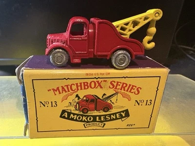 MATCHBOX ORIGINALS  #13 Red Tow Truck A Moko Lesney Limited Edition/w-box L-70C - Image 1 of 4