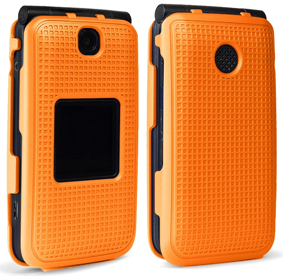 Funda delgada con textura de rejilla para Alcatel Go Flip V, MyFlip, QuickFlip Foto 1 de 1
