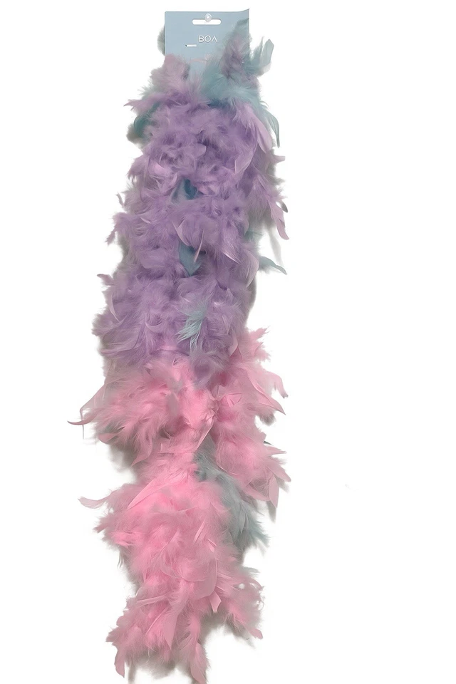 Feather Boa, Pastel Pink and Purple - Image 1 of 1