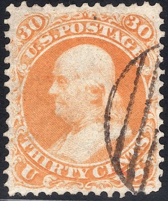 Scott 71, GORGEOUS STAMP, 4 Margins, WELL CENTERED, Neat Cancel, PF Cert - Image 1 of 3