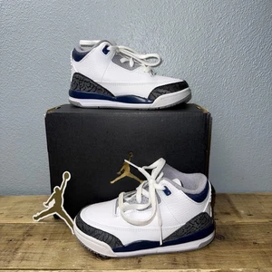 Nike Air Jordan 3 Retro TD Schuhe Kleinkind Größe 9C weiß Midnight Navy DM0968-140 - Bild 1 von 12
