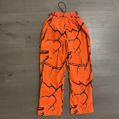 Vintage GAMEHIDE Hush Hide Camo Blaze Orange Insulated Hunting Pants Men’s M - Image 1 of 4