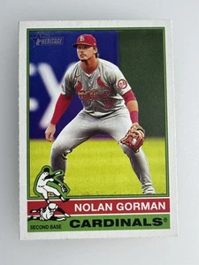 2025 Topps Heritage Baseball #18 Nolan Gorman, St. Louis Cardinals - Picture 1 of 10