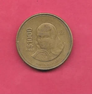 MEXIKO MEXIKANISCH KM536 1988 SS-SEHR SCHÖN ZIRKULIERT 1000 PESO ALTE VINTAGE MÜNZE - Bild 1 von 1