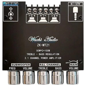 ZK-MT21 Bluetooth Audio Endstufe Platine Subwoofer 2.1-Kanal 50WX2+100W - Bild 1 von 15
