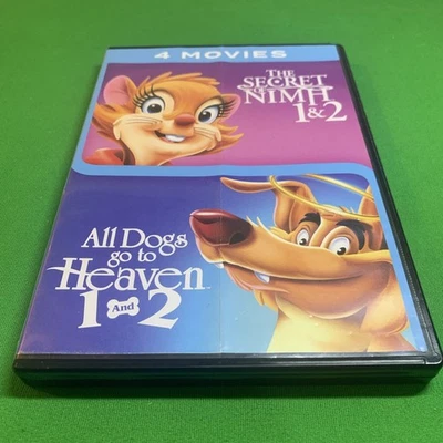 The Secret Of Nimh 1 And 2  And All Dogs Go To Heaven 1 And 2 ( 4 movie DVD) - Image 1 of 4
