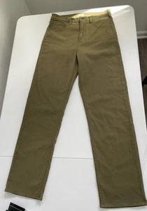 Faherty Womens 29 Olive Green Stretch Straight Leg Terry Pants WBF2327-MYO - Picture 1 of 10